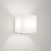 0930 luga square 1 light white glass square wall bracket