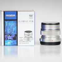 0lympus digital ed 12mm f20 lens silver