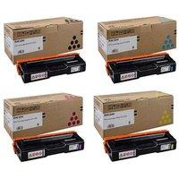 1 Full Set of Ricoh 407543 Black and 1 x Colour Set 407544/6 (Original) Toner Cartridges