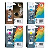 1 x epson t0321 black and x epson t0422 24 colour original cartridges