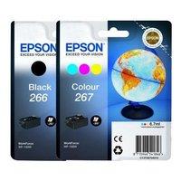 1 x Epson 266 Black and x 1 Epson 267 Colour Original Cartridges