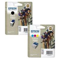 1 x Epson T003 Black and 1 x T005 Colour Original Cartridges