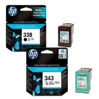 1 x Black HP 338 and 1 x Colour Set HP 343 (Original)