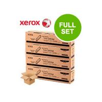 1 Full Set of Xerox 106R01080 Black and 1 x Colour Set 106R01077/78/79 Original Toner Cartridges