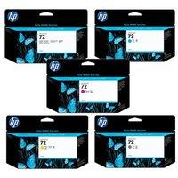 1 x Black HP 72 and 1 x Colour Set HP 72 High Capacity (Original)