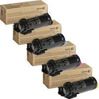 1 Full Set of Xerox 106R03476 Black and 1 x Colour Set 106R03473-5 Original Toner Cartridges