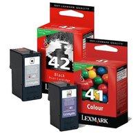 1 full set of lexmark 18y0142e black and 1 x colour set 18y0141e origi ...