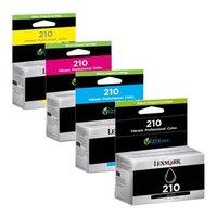 1 Full Set Lexmark No. 210 Black and 1 x Colour Set No. 210 Original Ink Cartridges (210)