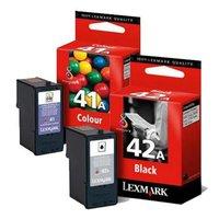 1 full set of lexmark 18y0342e black and 1 x colour set 18y0341e origi ...