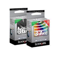 1 Full Set Lexmark 36XL Black and 1 x Colour Set 37XL Original High Ink Cartridges