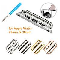 1 Pair Seamless Metal Connector Clasp Watch Band Buckle and Screwdriver for Apple Watch 38mm 42mm (Assorted Colors)