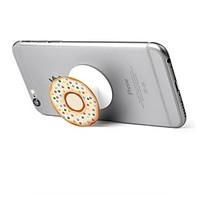 1 pc Phone Stand Holder Doughnut Pattern Plastic Telescopic Support 360 Rotating for Mobile Phone