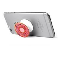 1 pc Phone Stand Holder Doughnut Pattern Plastic Telescopic Support 360 Rotating for Mobile Phone