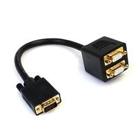 1 ft vga to 2x vga video splitter cable mf