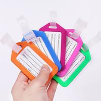 1 PC Luggage Tag Waterproof Anti Lost Reminder for Luggage Accessory PP (Polypropylene)-Yellow Red Blushing Pink Light Blue Light Green
