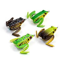 1 pcs soft bait fishing lures frog brown green yellow coffee random co ...