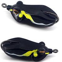1 pcs Soft Bait Fishing Lures Frog Black Red g/Ounce, 65 mm/2-1/2\