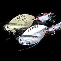 1 pcs metal bait fishing lures pike gold silver gounce 68 mm2 1116 inc ...