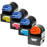 1 Full Set of Canon C-EXV21BK Black and 1 x Colour Set C-EXV21C/M/Y (Remanufactured) Toner Cartridges