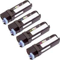 1 Full Set of Dell 593-10312 Black and 1 x Colour Set 593-10313/14/15 (Remanufactured) Toner Cartrid