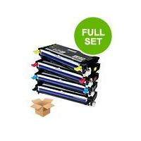 1 Full Set of Dell 593-10293 Black and 1 x Colour Set 593-10294-6C/M/Y (Remanufactured)