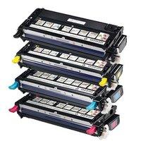 1 Full Set Dell 593-10170 Black and 1 x Colour Set 593-10171-3C/Y (Remanufactured) Toner Cartridges