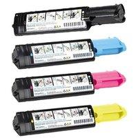 1 Full Set Dell 593-10067 Black and 1 x Colour Set 593-10064-66 (Remanufactured) Toner Cartridges