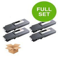 1 Full Set Dell 593-11119 Black and 1 x Colour Set 593-11120-22 (Remanufactured) Extra High Capacity Toners