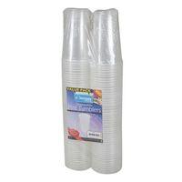 1 Pint Clear Disposable Plastic Tumblers (100 Pack)
