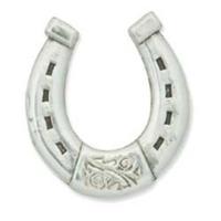 1 antique silver plate horseshoe concho