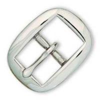 1 nickel plate oval bridle buckle