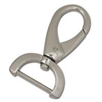 1 nickel plated flat arch swivel spring snap