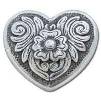 1 silver diablo heart concho