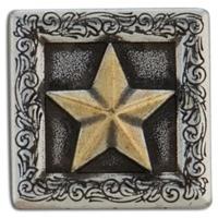 1 14 silver gold 3d square star concho