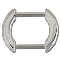 1 nickel plated flat arch bag strap ring