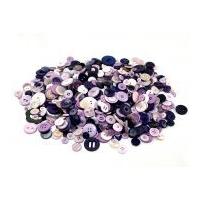 1 Kilo Huge Assorted Bag of Buttons Purple