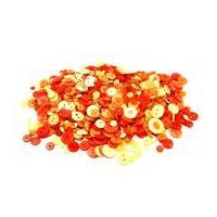 1 Kilo Huge Assorted Bag of Buttons Yellow & Orange