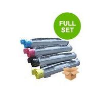 1 Full Set of Epson S050019 Black and 1 x Colour Set S050016/7/8C/M/Y (Remanufactured) Toner Cartrid