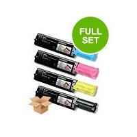 1 Full Set of Epson S050190 Black and 1 x Colour Set S050187/8/9C/M/Y (Remanufactured) Toner Cartrid