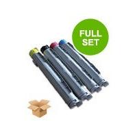 1 Full Set of Epson S050245 Black and 1 x Colour Set S050242/3/4 (Remanufactured) Toner Cartridges