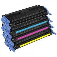 1 Full Set of HP Q6000A and 1 x Colour Set 01-03A C/M/Y (Remanufactured) Toner Cartridges