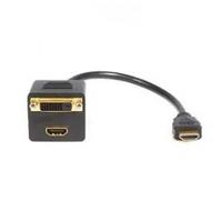 1 ft HDMI Splitter Cable - HDMI to HDMI and DVI-D - M/F