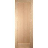 1 Panel Shaker Oak Veneer Internal Unglazed Door (H)1981mm (W)762mm