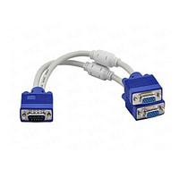 1 x vga male to 2 x vga female cable vga splitter