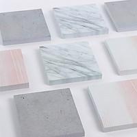 1 pcs 75 pages marble grain self stick notes cute