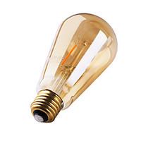 1 pcs GMY E27 2W 2 COB ?180 lm Warm White ST64 edison Vintage LED Filament Bulbs AC 220-240 V 2200K