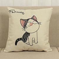 1 pcs Linen Pillow Cover Pillow Case, Still Life Graphic Prints Novelty Animal Print Others Euro Modern/Contemporary Office/Business