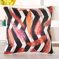 1 pcs top grade emulation silk striped leaf pillow case 3d fashion pil ...