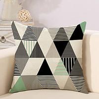 1 Pcs Creative Triangle Stripe Geometry Pattern Pillow Cover Personality Pillow Case Cotton/Linen Cushion Cover
