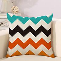 1 Pcs Colorful Wave Stripe Printing Pillow Cover Creative Square Pillow Case Cotton/Linen Cushion Cover